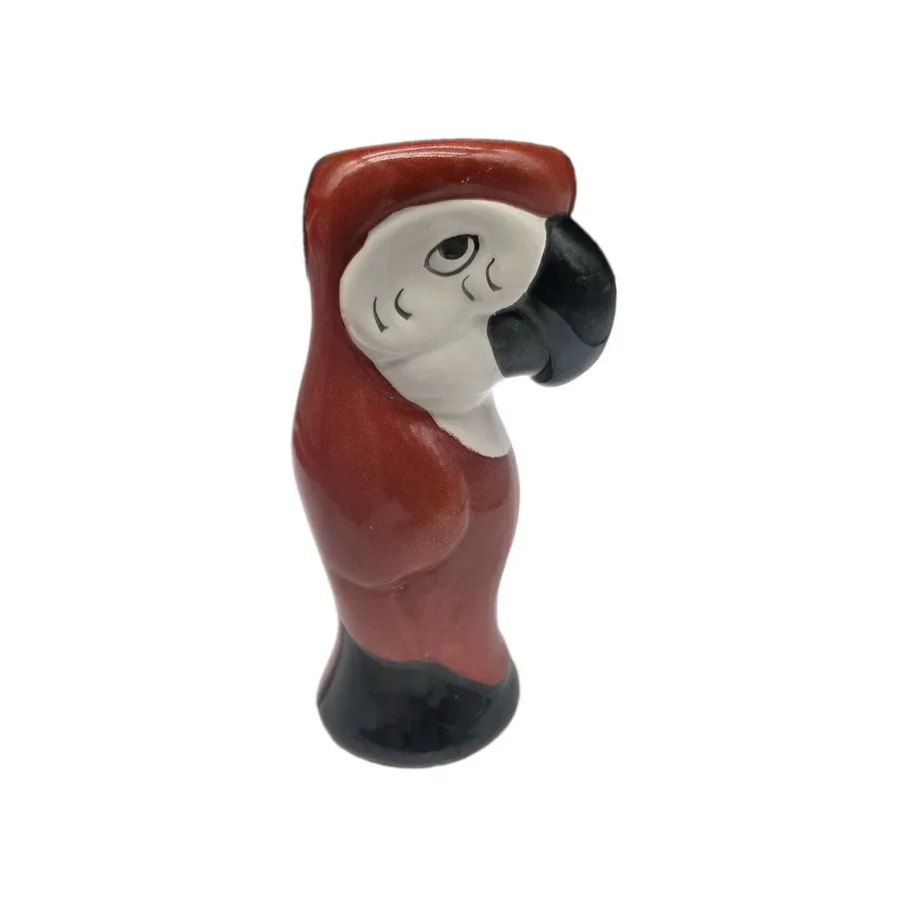 Vase Parrot Macaw Ceramic 8” Vintage Tiki Style Vase